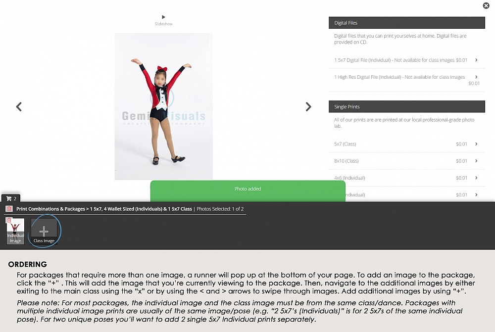 Ordering From Start To Finish Example 